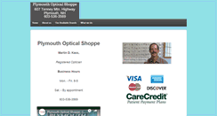 Desktop Screenshot of plymouthopticalshoppe.com