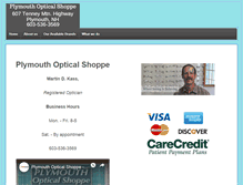 Tablet Screenshot of plymouthopticalshoppe.com